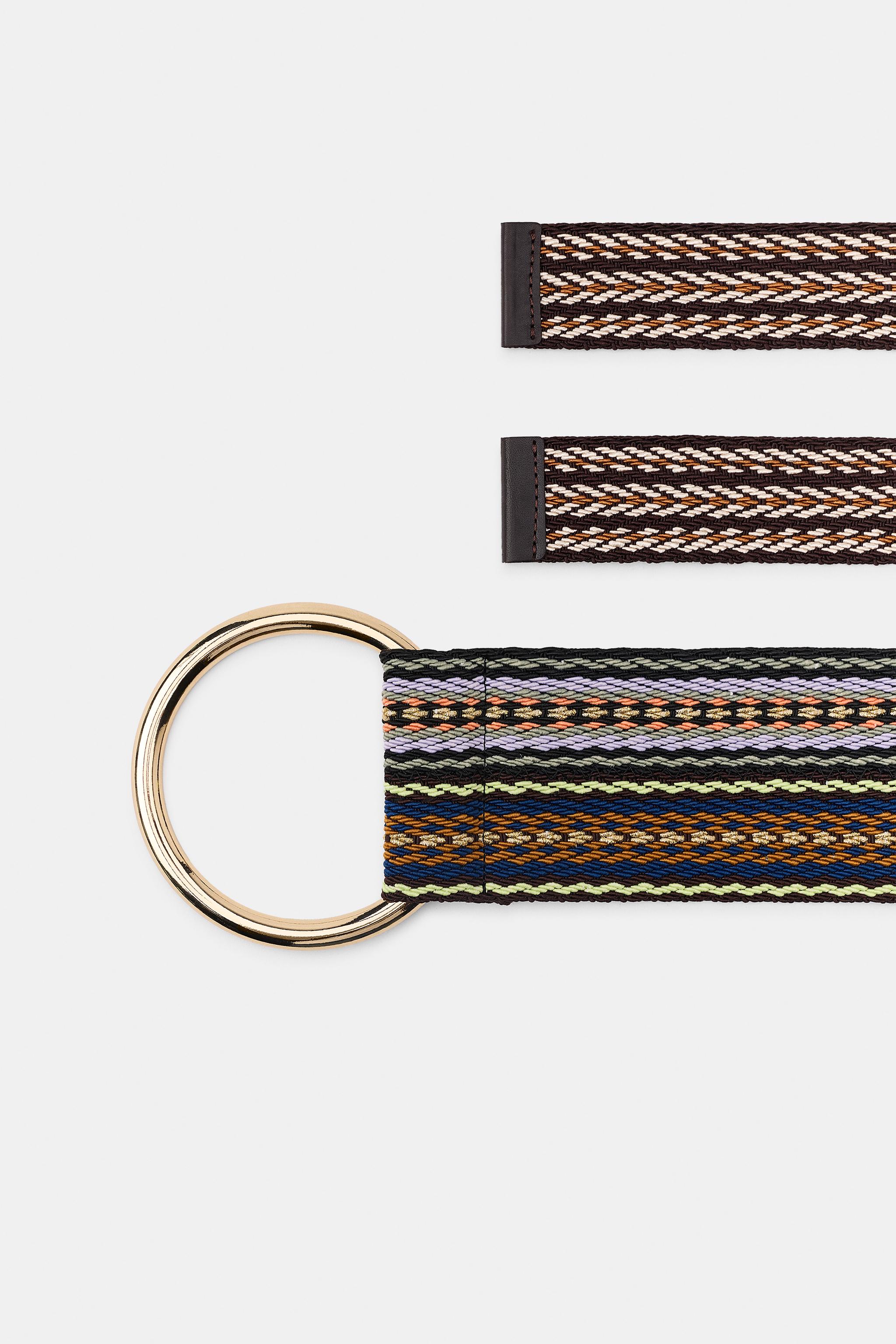 CEINTURE LARGE EN TISSU À RAYURES